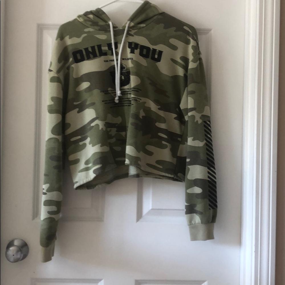 Smokey the bear cropped hoodie